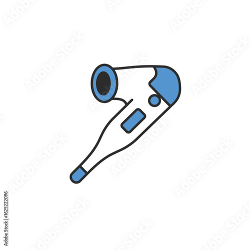 Digital Infrared Thermometer Icon Graphic