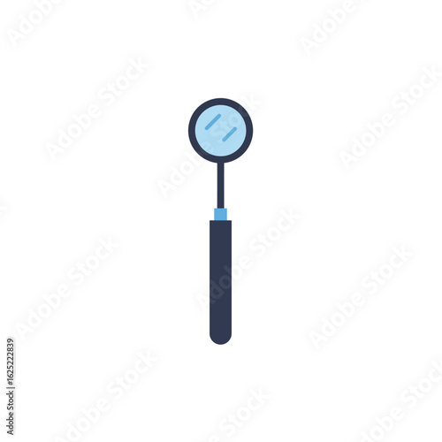 Dental Mirror Icon: Flat Design