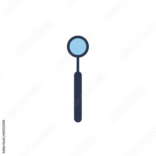 Dental Mouth Mirror: Modern Icon Graphic
