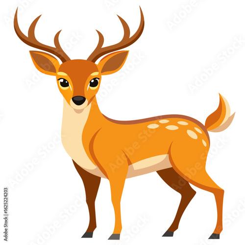 deer cartoon isolated on white