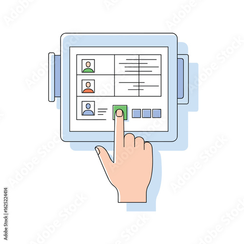 Interactive user interface control panel for digital systems navigation and selection