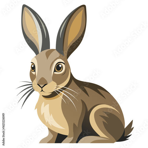 vector illustration of a cartoon rabbit