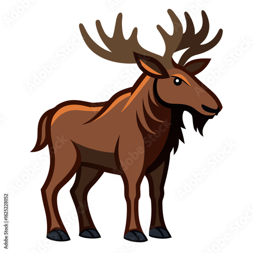 deer silhouette isolated on white