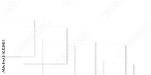 white background with faint geometric lines featuring intersecting patterns. white and grey glossy squares, abstract tech banner design. Graphic design element stripes concept for web, flyer.