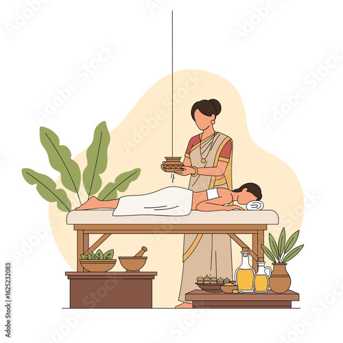 Holistic wellness and ayurvedic body treatment for rejuvenation