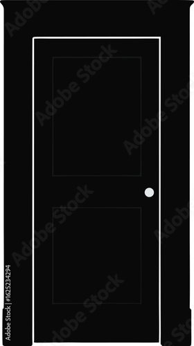 Black Interior Door, Simple Silhouette