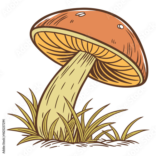 vector illustration of mushrooms