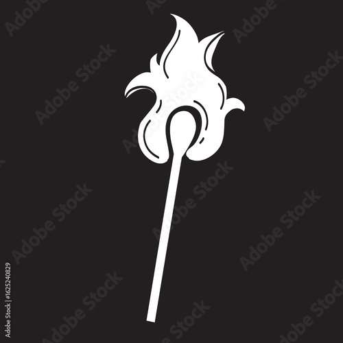 burning match stick
