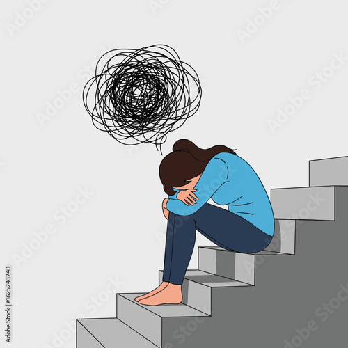 Depression anxiety sadness overwhelmed feeling hopelessness mental health struggle lonely isolated person