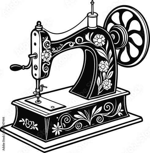 Sewing machine svg, seamstress png, sewing machine silhouette, eps vector file