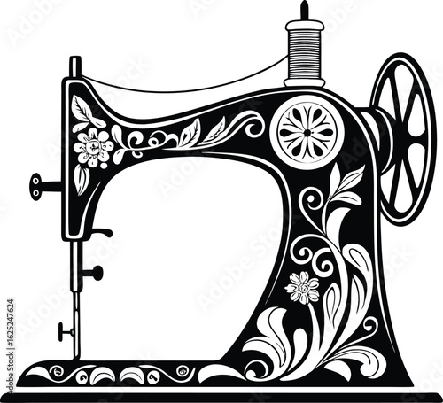Sewing machine svg, seamstress png, sewing machine silhouette, eps vector file