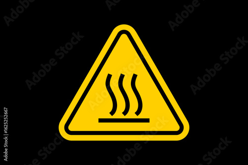 Hot Surface Warning Signs Vector. Signage vector.