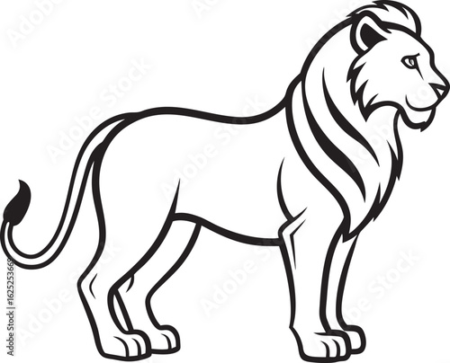 Lion Icon Vector Set – Bold Outline Jungle Animal, Mascot, Shield, Silhouette, Tattoo & Coloring Page Design	