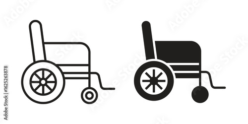 Wheelchair icon vector design element logo template