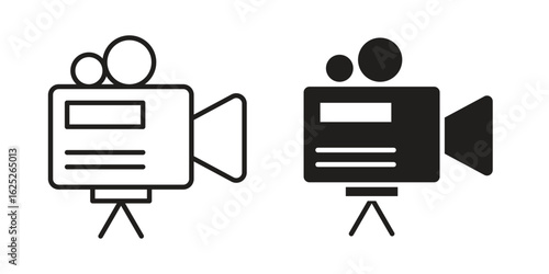 TV camera icon vector design element logo template