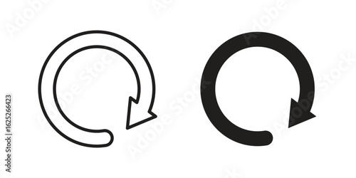 Refresh icon vector design element logo template