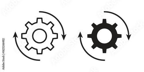 Recovery gear icon vector design element logo template