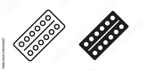 Pill blister pack icon vector design element logo template