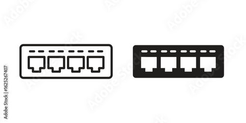 Network switch icon vector design element logo template