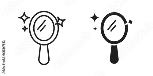 Makeup mirror icon vector design element logo template