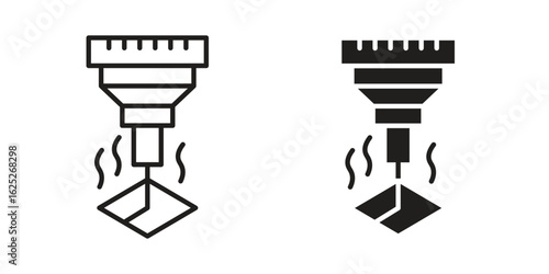 Laser machine icon vector design element logo template