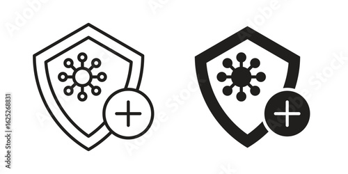 Immunity icon vector design element logo template