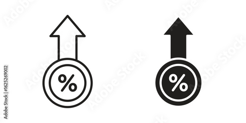 High percentage icon vector design element logo template