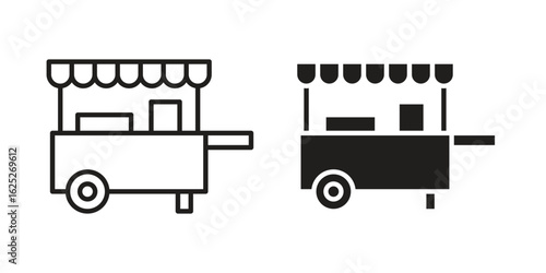 Food cart icon vector design element logo template