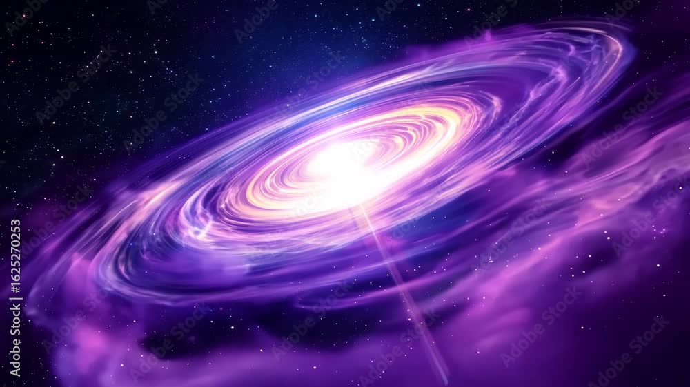 vibrant galactic gas and stars nebulae swirling toward glowing galaxy center vibrant galactic gas and stars nebulae swirling toward glowing galaxy center