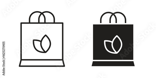 Eco bag icon vector design element logo template