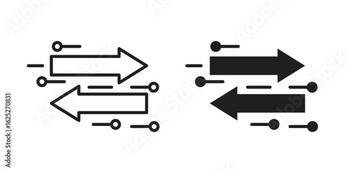 Data transfer icon vector design element logo template