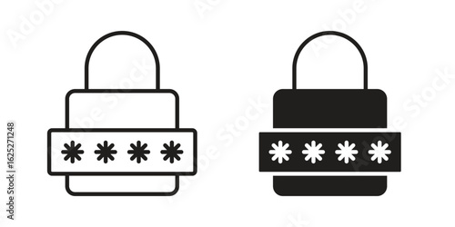 Code lock icon vector design element logo template