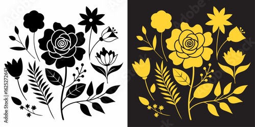 black-and-white-floral-line-art-delicate-botanical