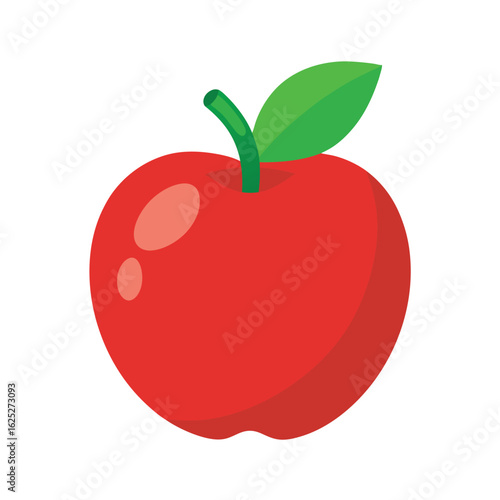 Realistic Red Apple With Droplets Vector