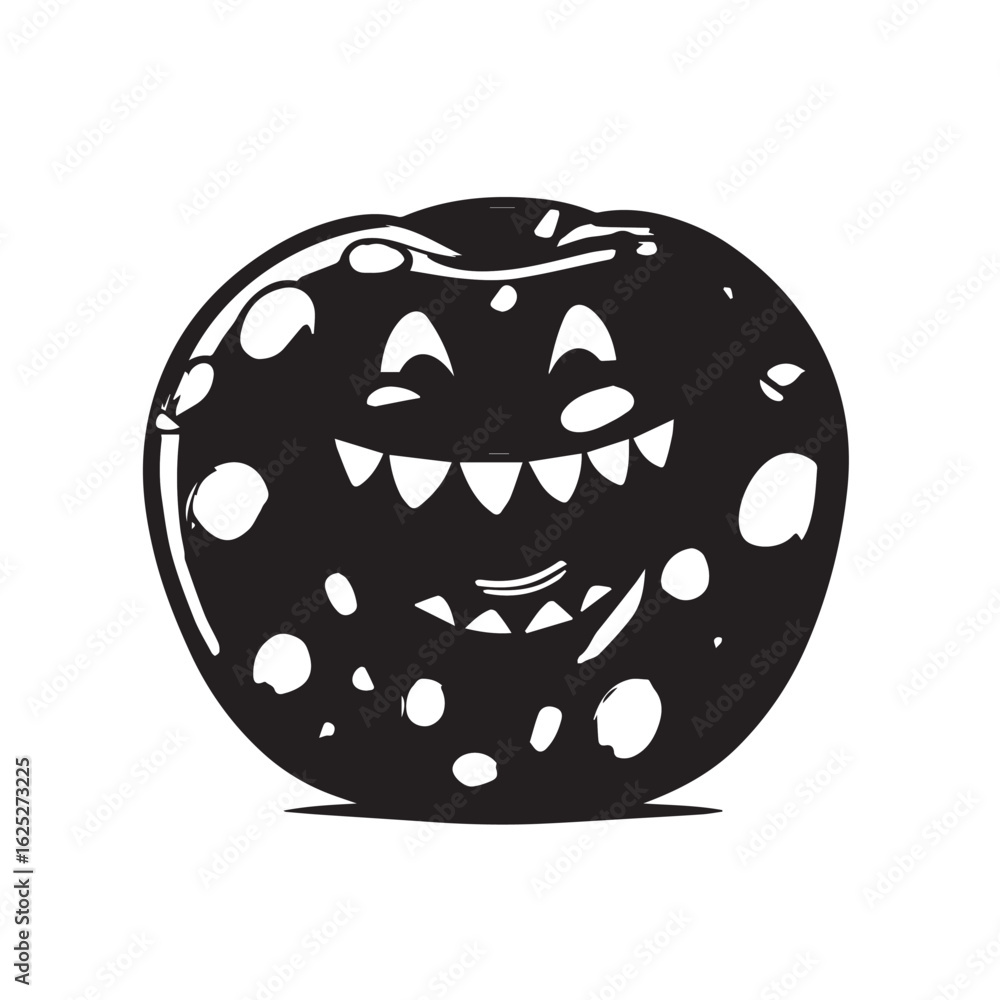 Fototapeta premium Cute Doodle Halloween Candy silhouette