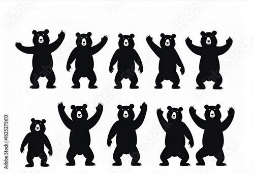 Adorable baby bear silhouette illustration—perfect for nursery wall art, baby shower invitations, kids’ apparel, woodland themes, and cute animal designs.