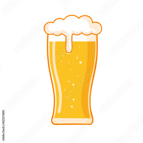 Glass of Beer Icon Isolated on a Transparent Background 