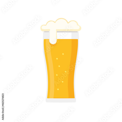 Glass of Beer Icon Isolated on a Transparent Background 