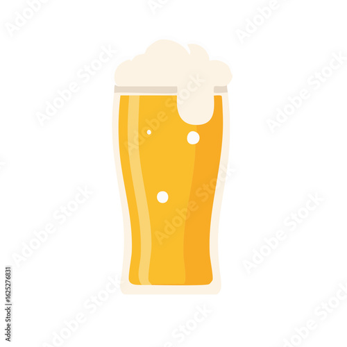 Glass of Beer Icon Isolated on a Transparent Background 