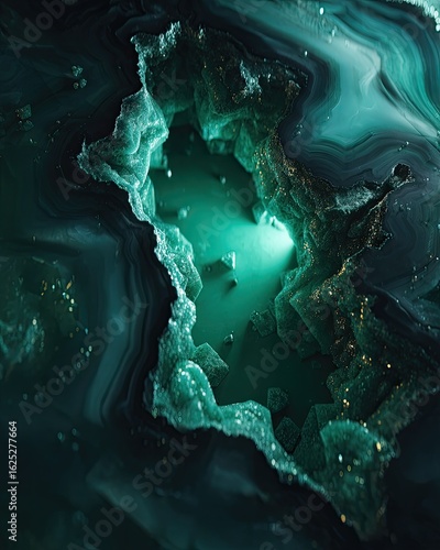 Abstract Teal Green Cityscape Design