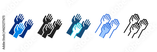 Outreach Icon Set Multiple Style Vector Illustration