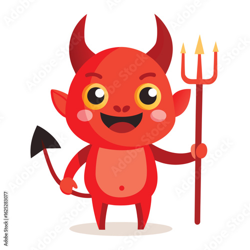 devil cartoon with red horns