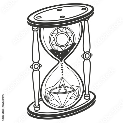 vector illustration of hourglass
