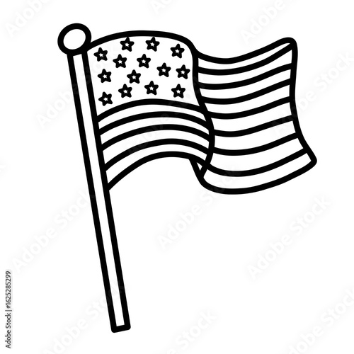 vector illustration of a American flag