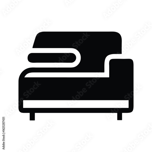 Modern armchair silhouette icon for home decor