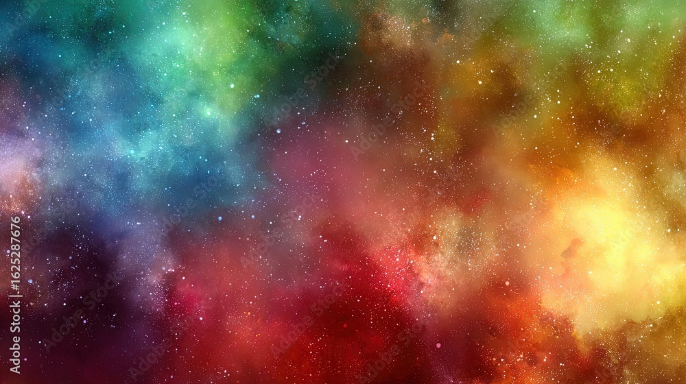 Naklejka premium Colorful Nebula Space Background