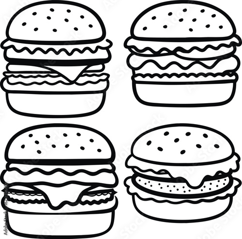 Delicious Food Sketch Illustration