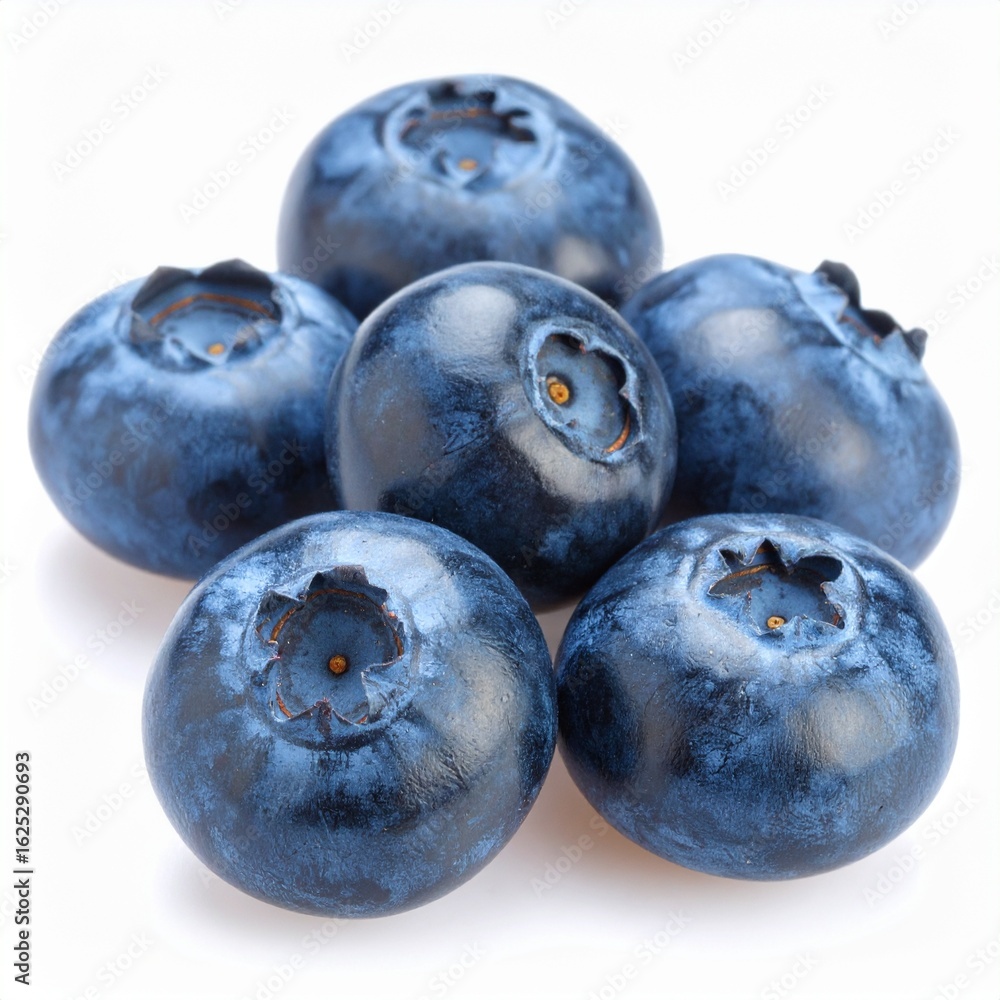 Obraz premium Close-up of fresh blueberries clustered