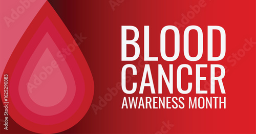 Blood Cancer awareness month Vector illustration  design concept , it s observed each year during September. 