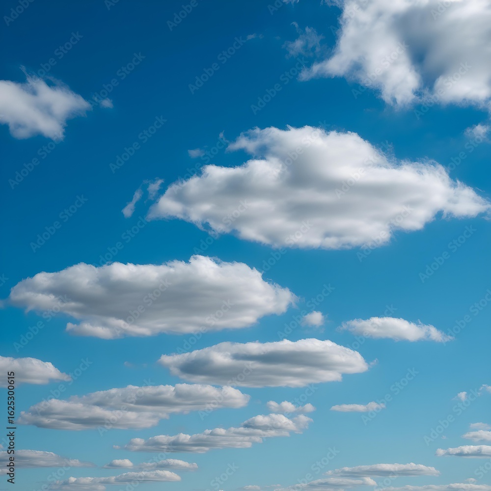 Fototapeta premium Beautiful Clouds Against a Vibrant Blue Sky